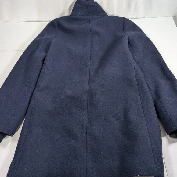 J Crew size 4 Italian Wool Navy blue Lined Coat